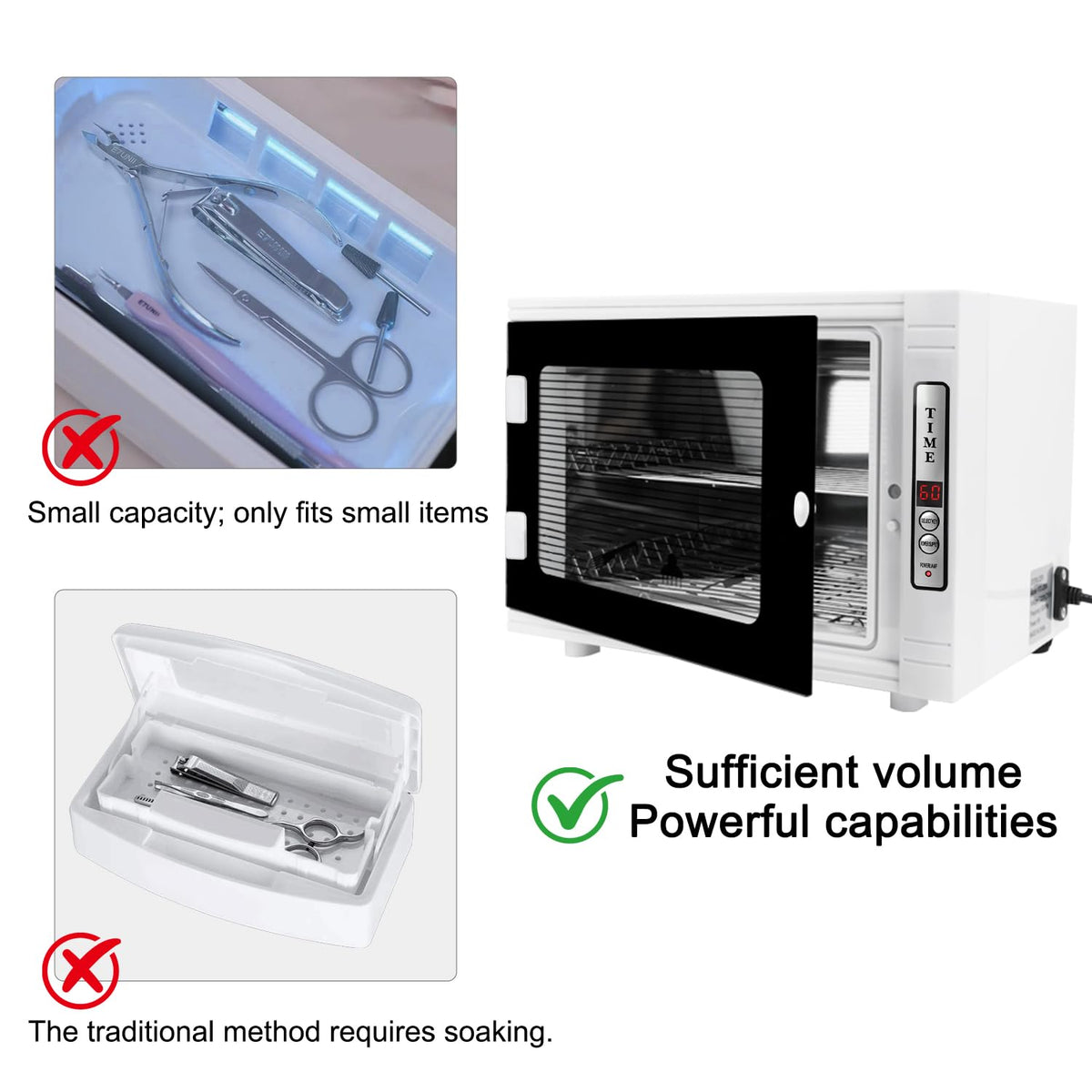 BLUETOP Nail Tool Cleaning Machine spare lamps included for uninterrupted cleaning