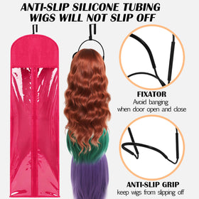 Blulu versatile wig storage mounts behind doors or in closets.