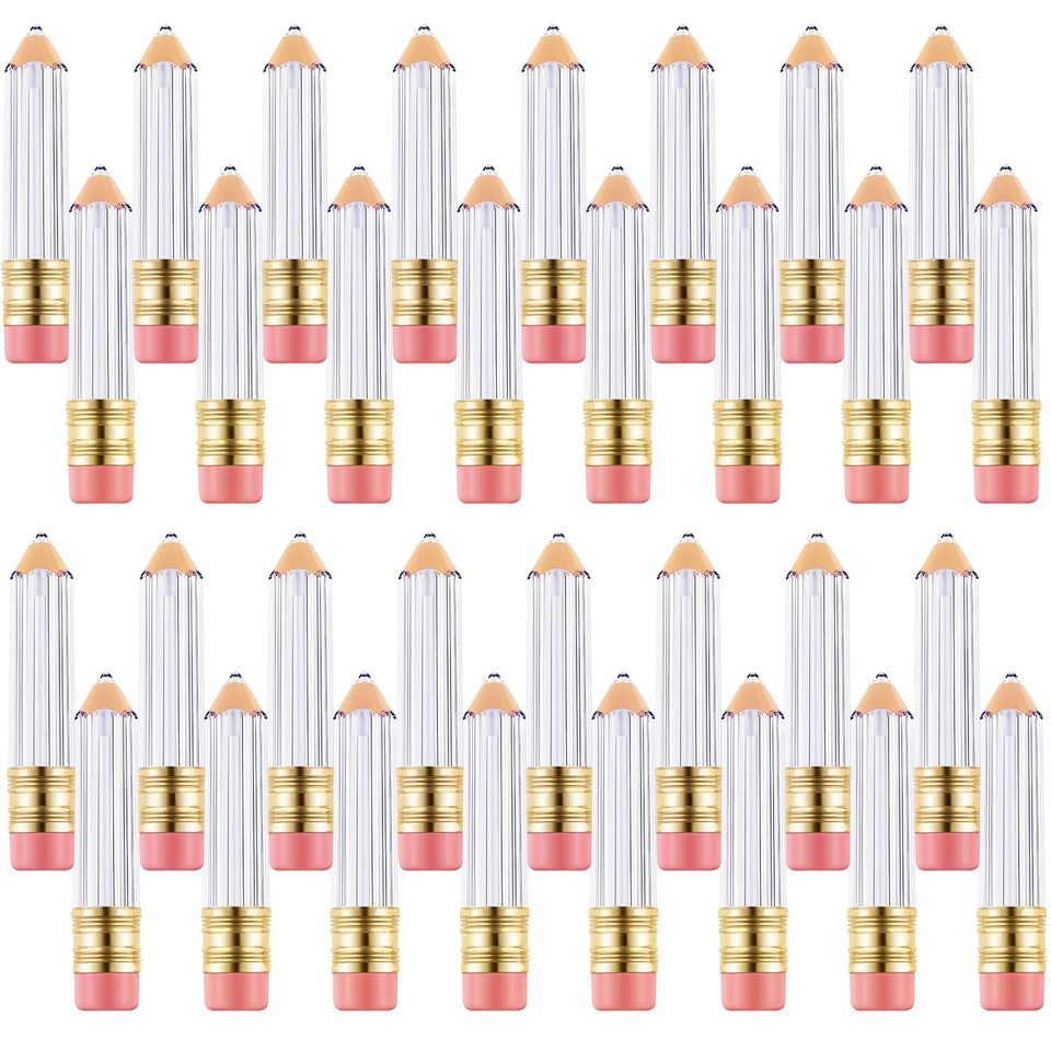 Blulu pencil lip gloss tubes 24-pack ideal for DIY gifts and party favors.