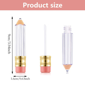 Blulu 5 ml capacity pencil lip gloss tubes for easy color samples.