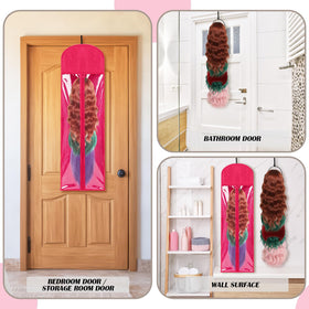 Blulu post-holiday wig storage keeps wigs dust-free.