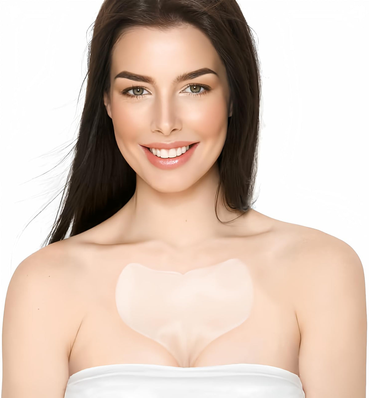 BLUMBODY chest wrinkle pads on skin for overnight smoothing
