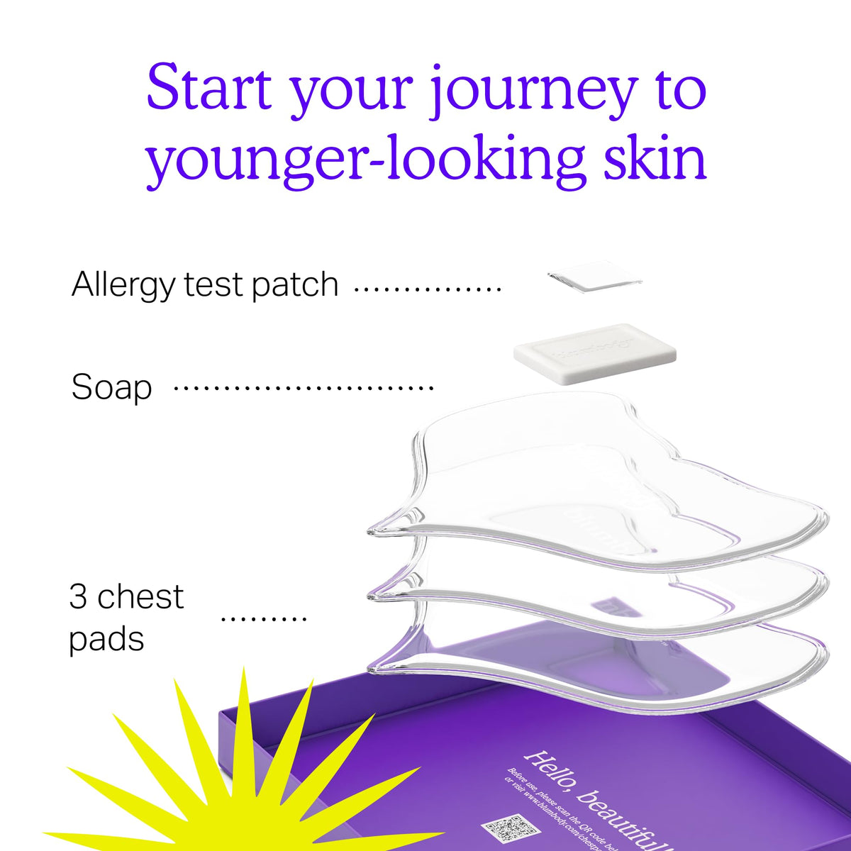 BLUMBODY decollete pads support a gentle nighttime routine