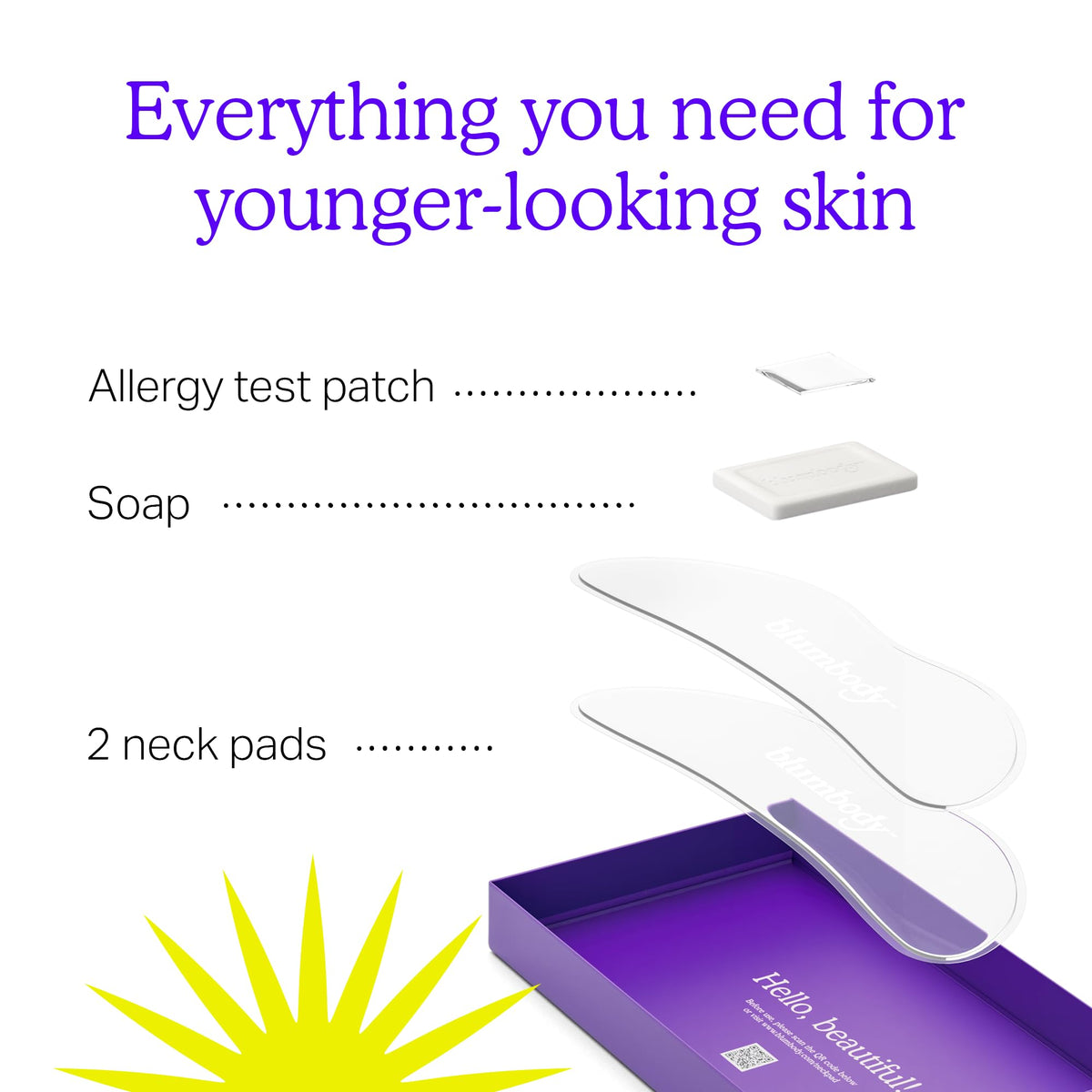 BLUMBODY Neck Patches on skin at night promoting gentle smoothing