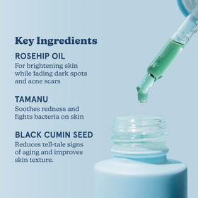 Blume 2-step face care kit in use for simple daily regimen.