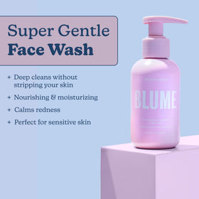 Blume Daydreamer cleanser being poured for easy, even distribution