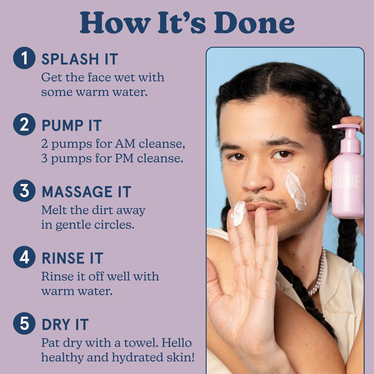 Blume Daydreamer creamy texture providing a gentle cleanse without stripping