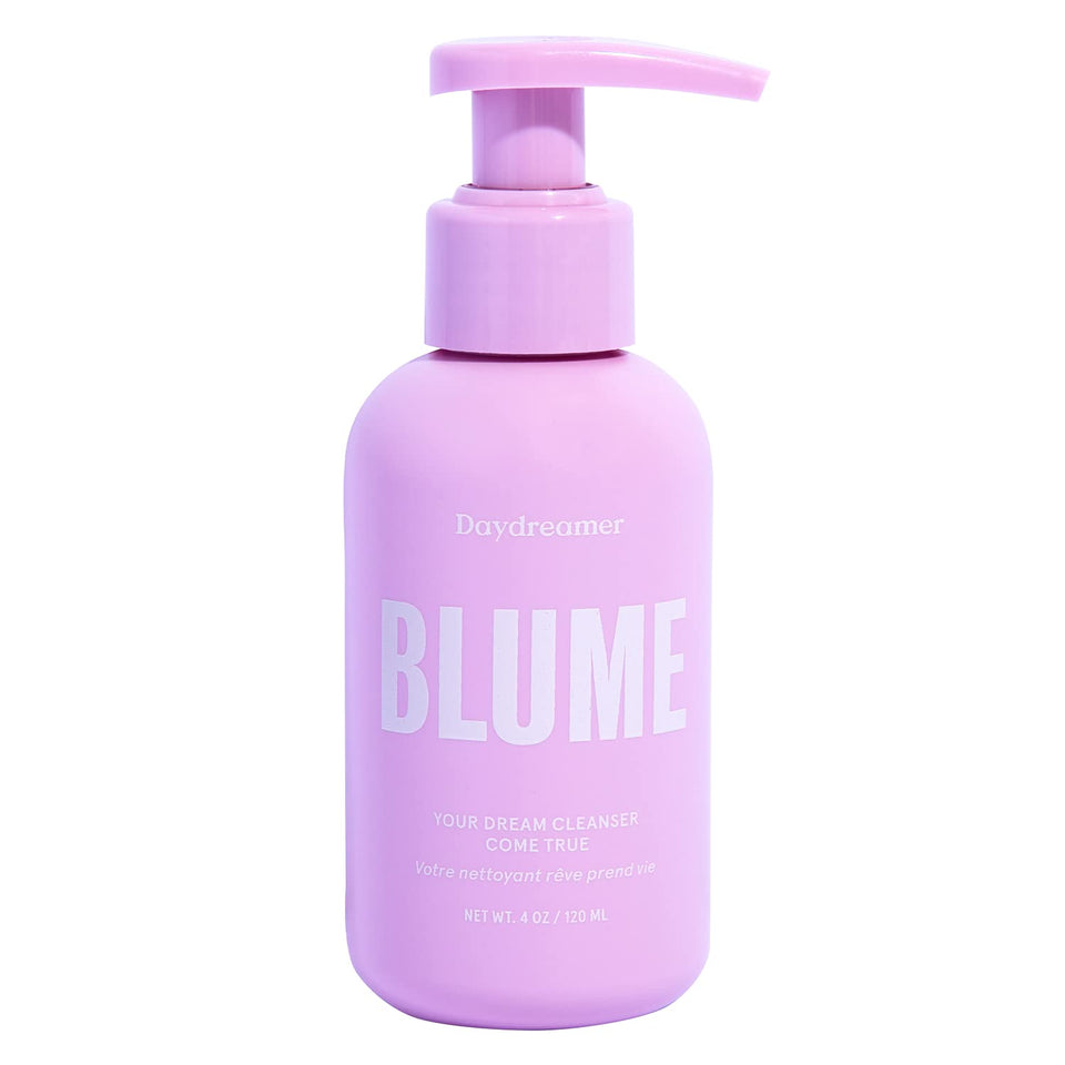 Blume Daydreamer hydrating face wash bottle showing gentle cleansing and moisture retention