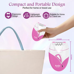 Blumskin epilator portable ergonomic design fits comfortably in hand