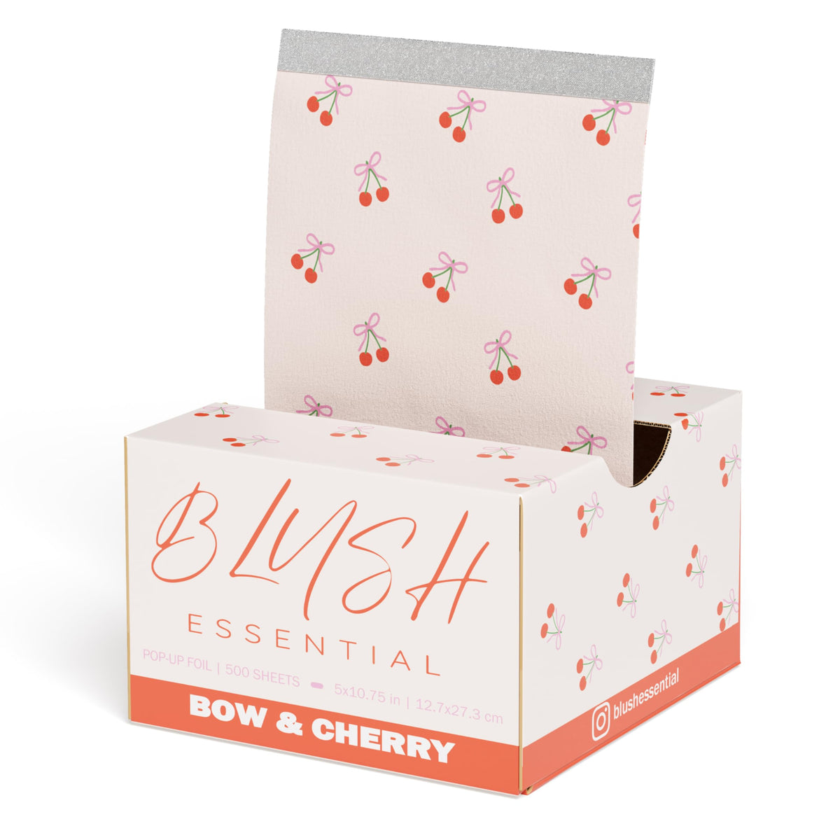 Blush Essentials Bow-Cherry foil art for quick-access pop-up highlights