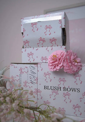 Blush Essentials cute blush bows design adds a stylish touch to prep
