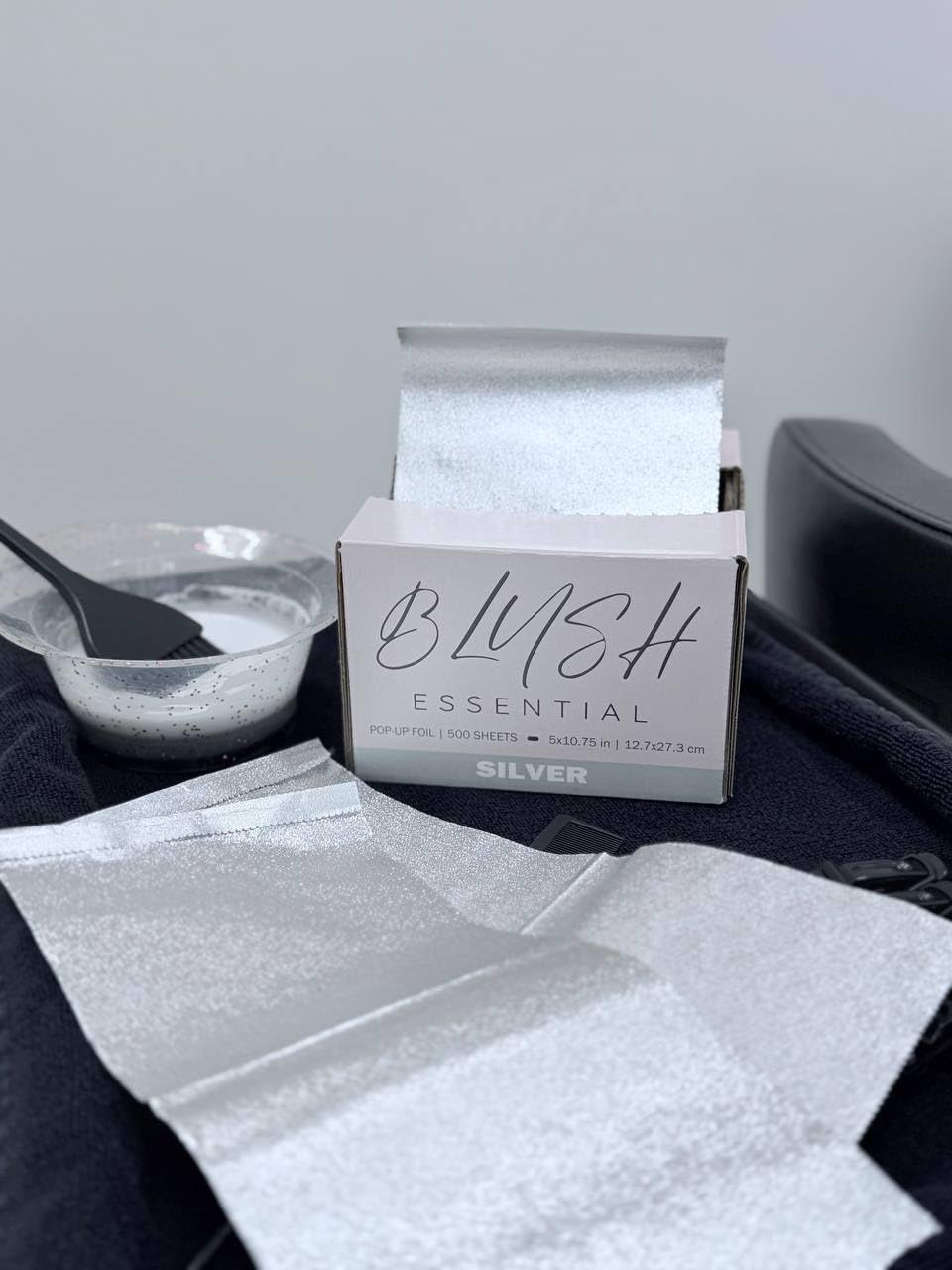 Blush Essentials pop-up dispensing action in use on workstation.