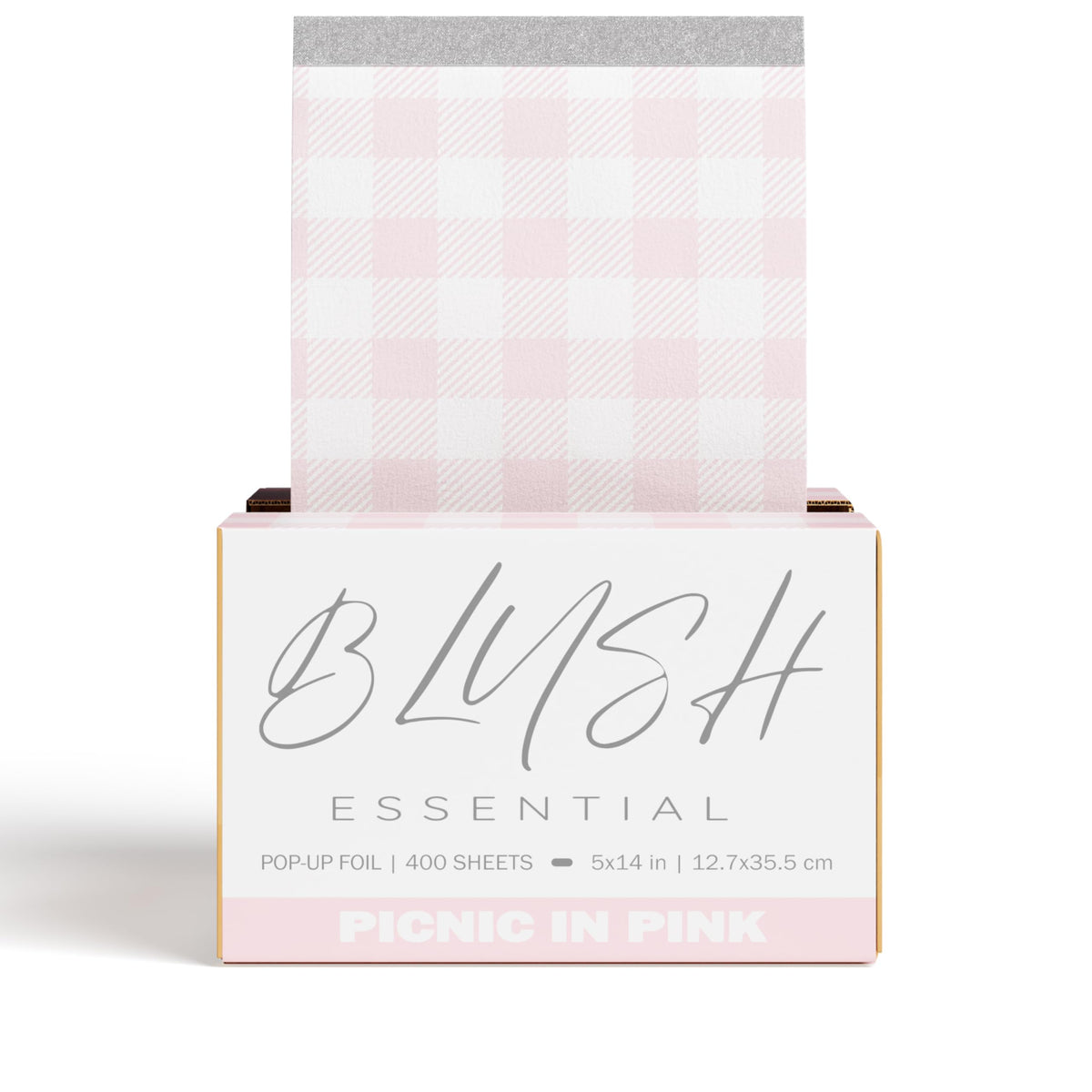 Blush Essentials no-slip foil resists movement during processing and saturation