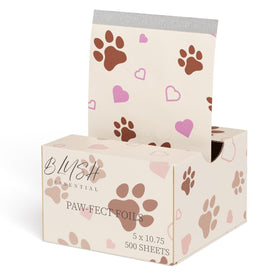 Blush Essentials Paw-Fect Foils front-pack 5x10.75 inches for fast, consistent sectioning.