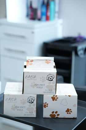 Blush Essentials Paw-Fect Foils metallic sheen close-up for a professional look.