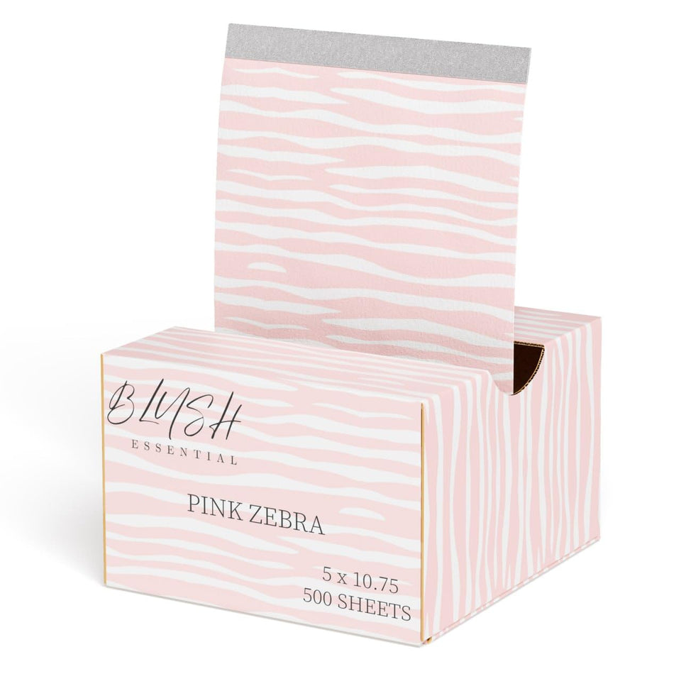 Blush Essentials Pink Zebra foils open pack for quick highlights.