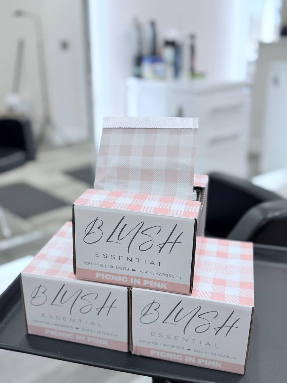 Blush Essentials salon-grade foil for reliable highlights and color services
