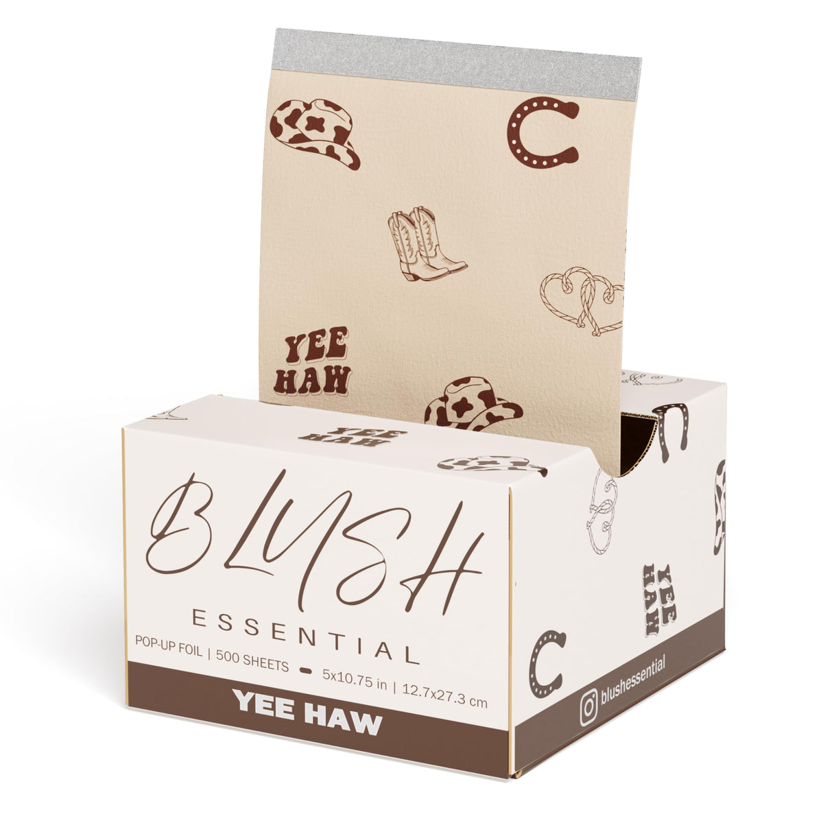 Blush Essentials Yee Haw foils with pop-up dispenser for quick, clean highlighting