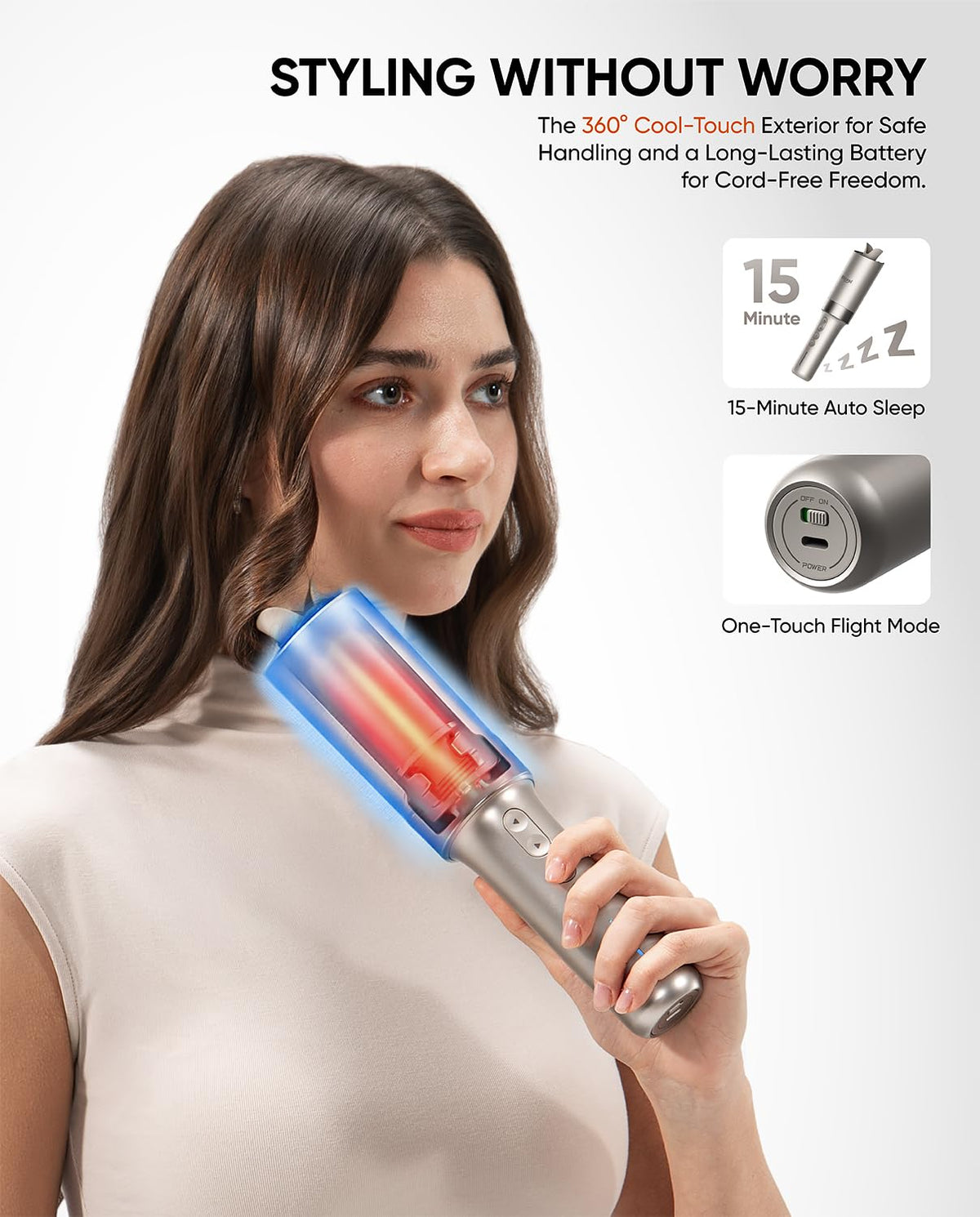 Bluvol R10 Apex cordless design offers over 50 minutes of styling power.