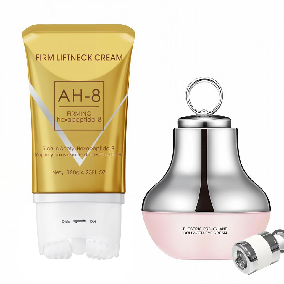 BNCHI AH-8 neck cream bottle close-up showing firming capability and hydration
