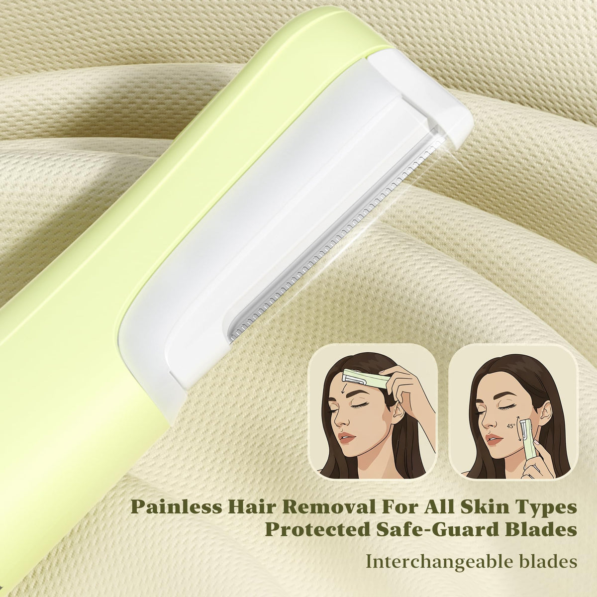 BNU Dermaplaning Tool 10 Blades: clean, hygienic replacement blades for consistent grooming
