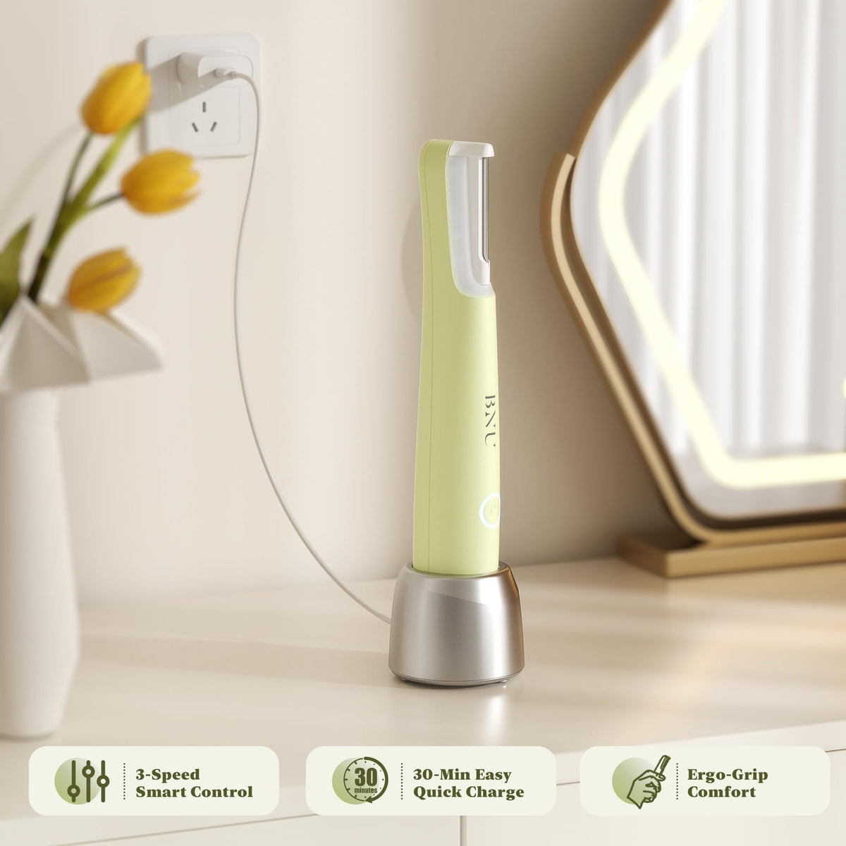 BNU Dermaplaning Tool Compact Design: portable and travel-friendly for daily routines