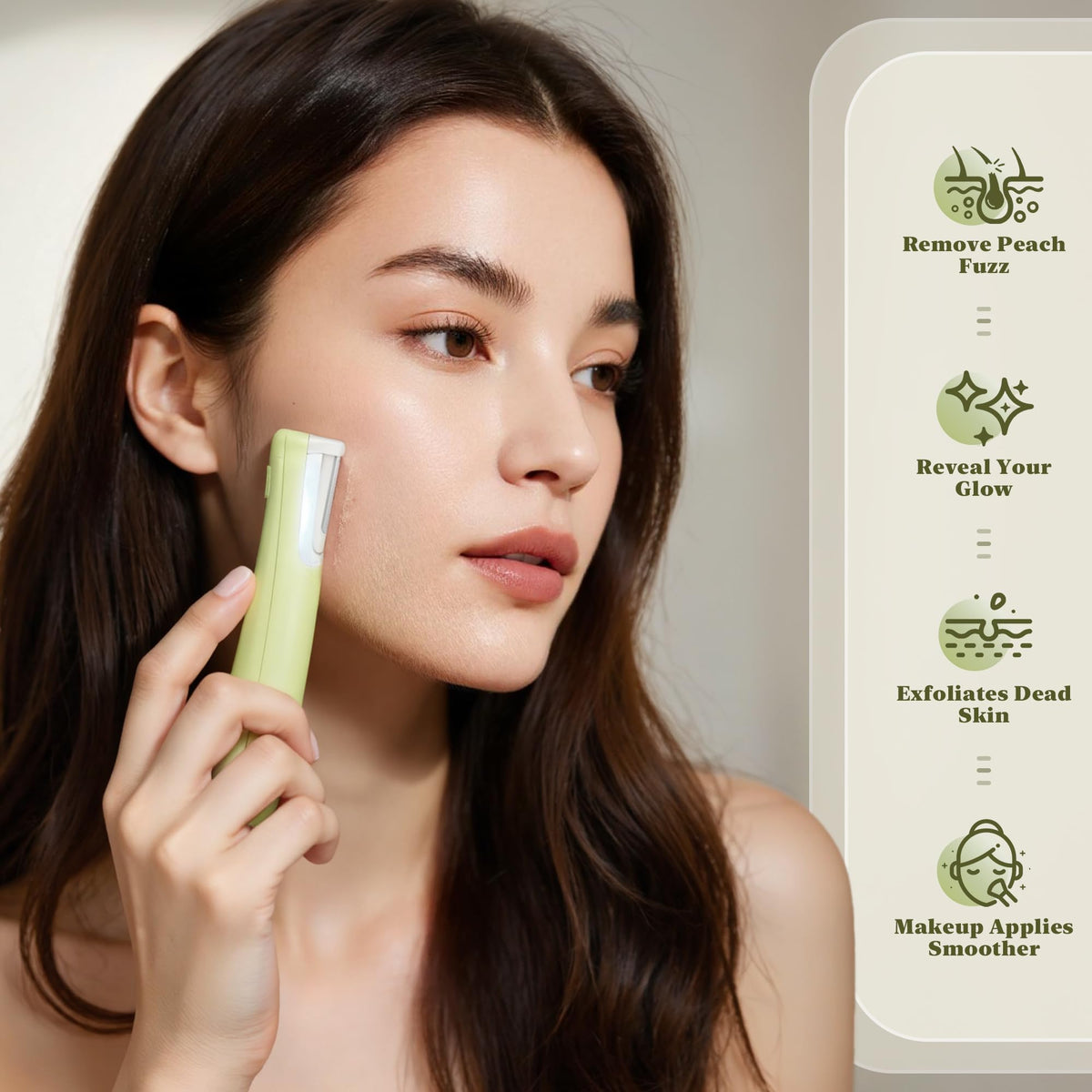 BNU Dermaplaning Tool Vibration Motion: reduces tugging for comfortable sessions