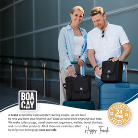 Boacay compact 8.5x4.7x10.2 inch size fits luggage easily.
