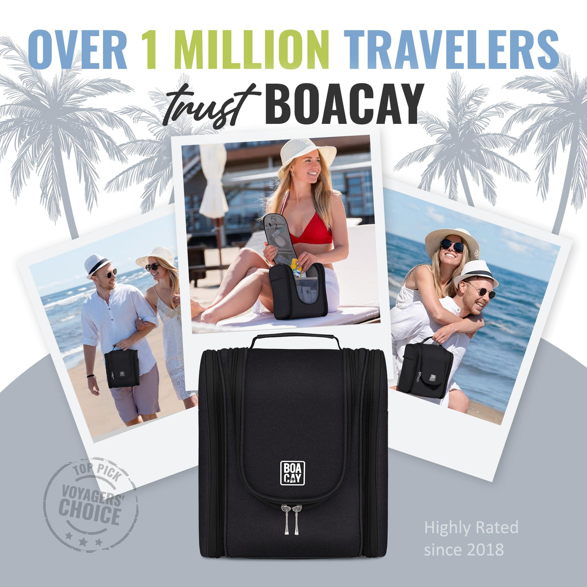 Boacay multifunctional organizer doubles as makeup and hygiene kit.