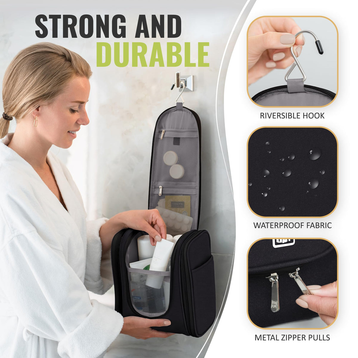 Boacay portable Dopp kit ideal for home, gym, cruise.
