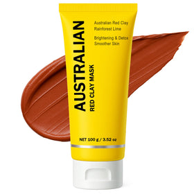 Boaccy Australian Red Clay Face Mask packaging highlights mineral-rich detox formula.