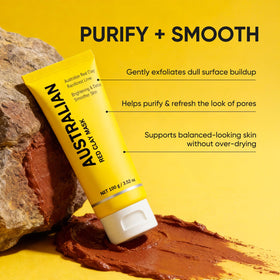 Boaccy clay mask texture close-up shows earthy minerals for refined skin.