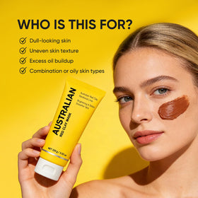 Boaccy mask drying on skin yields gentle, matte feel.