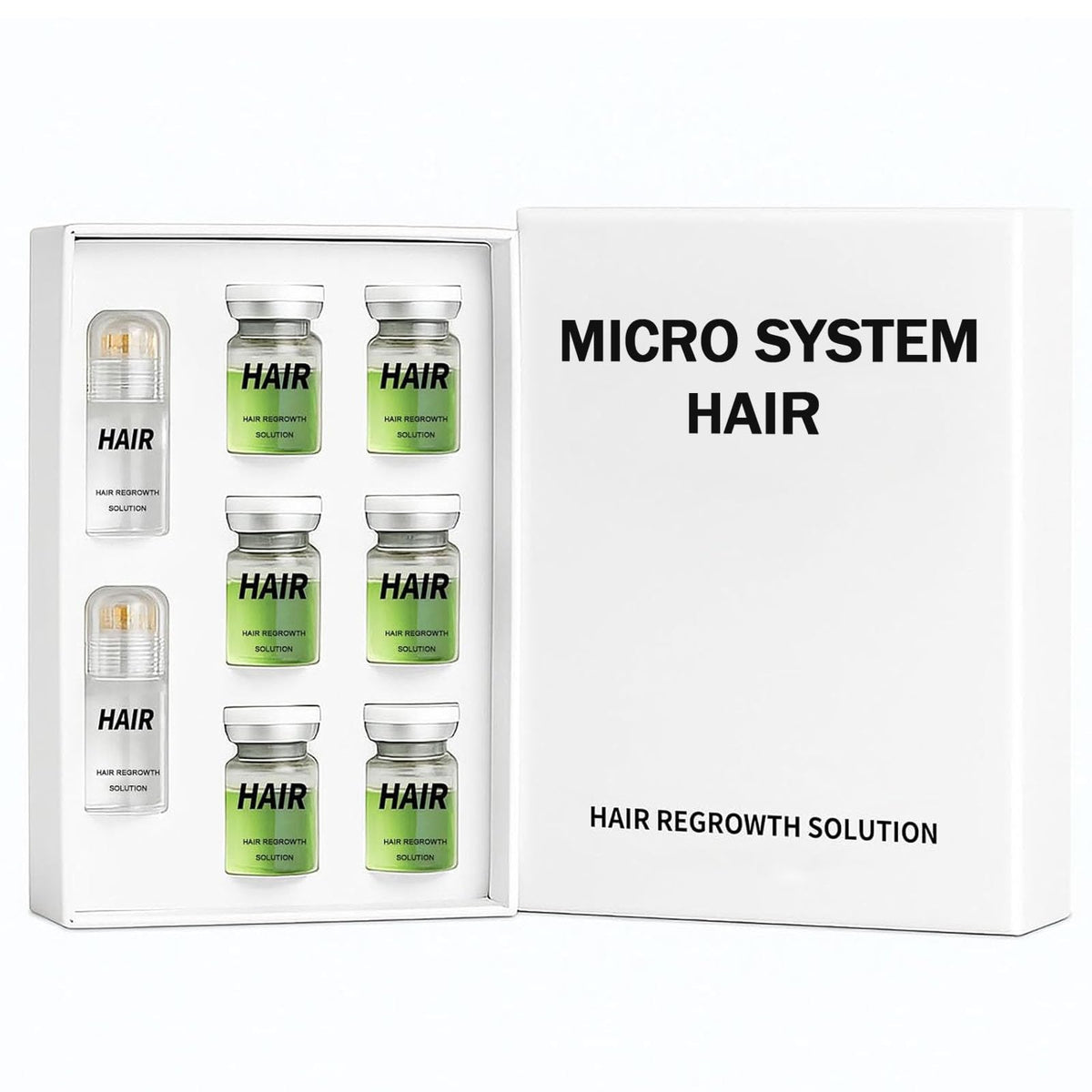 Boaccy Hair Regrowth System serum application on the scalp for a fuller look.