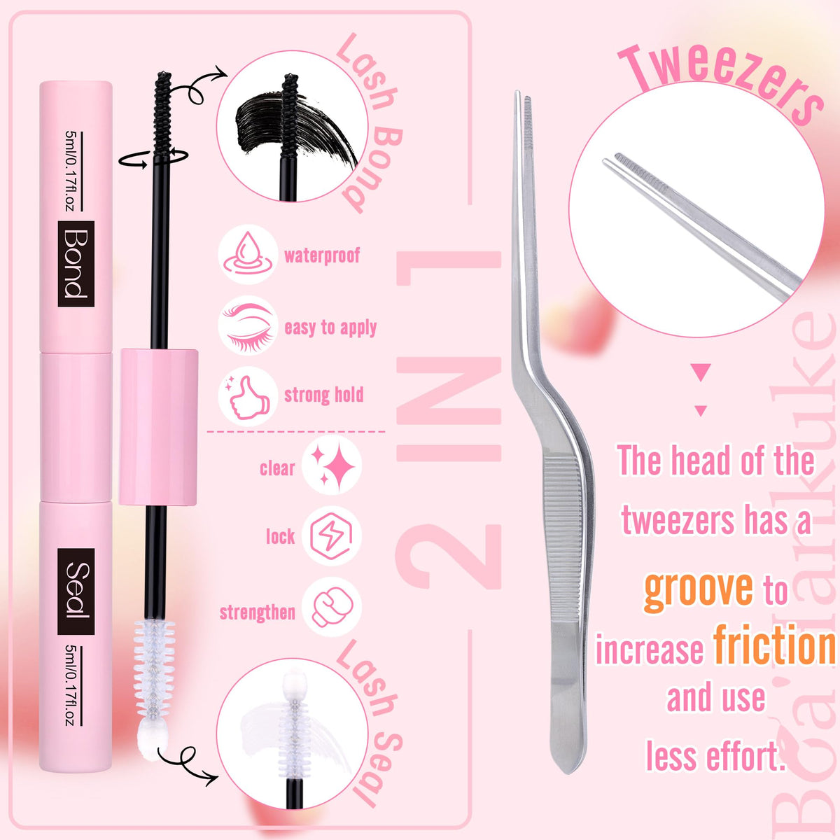 Boahankuke 80D lashes 10-18mm rich volume