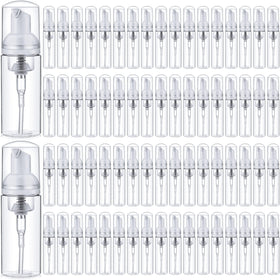 Boao 70-piece foam dispenser set in transparent bottles with secure pumps for travel use