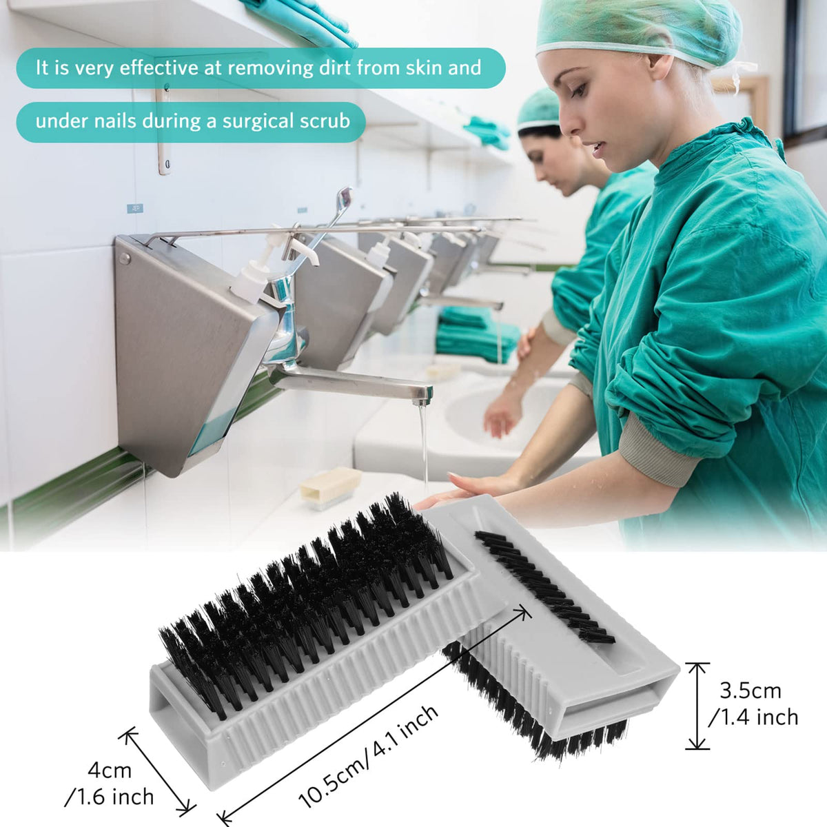 Boao durable plastic scrub brush designed for high-temperature disinfection.