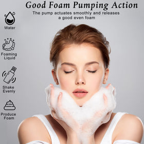 Boao lash shampoo foaming bottle in use for eyelash care.