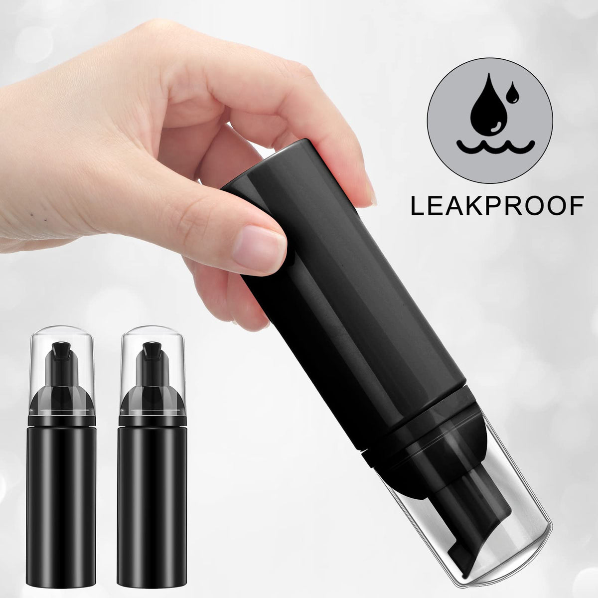 Boao leakproof cap and button prevent product waste.