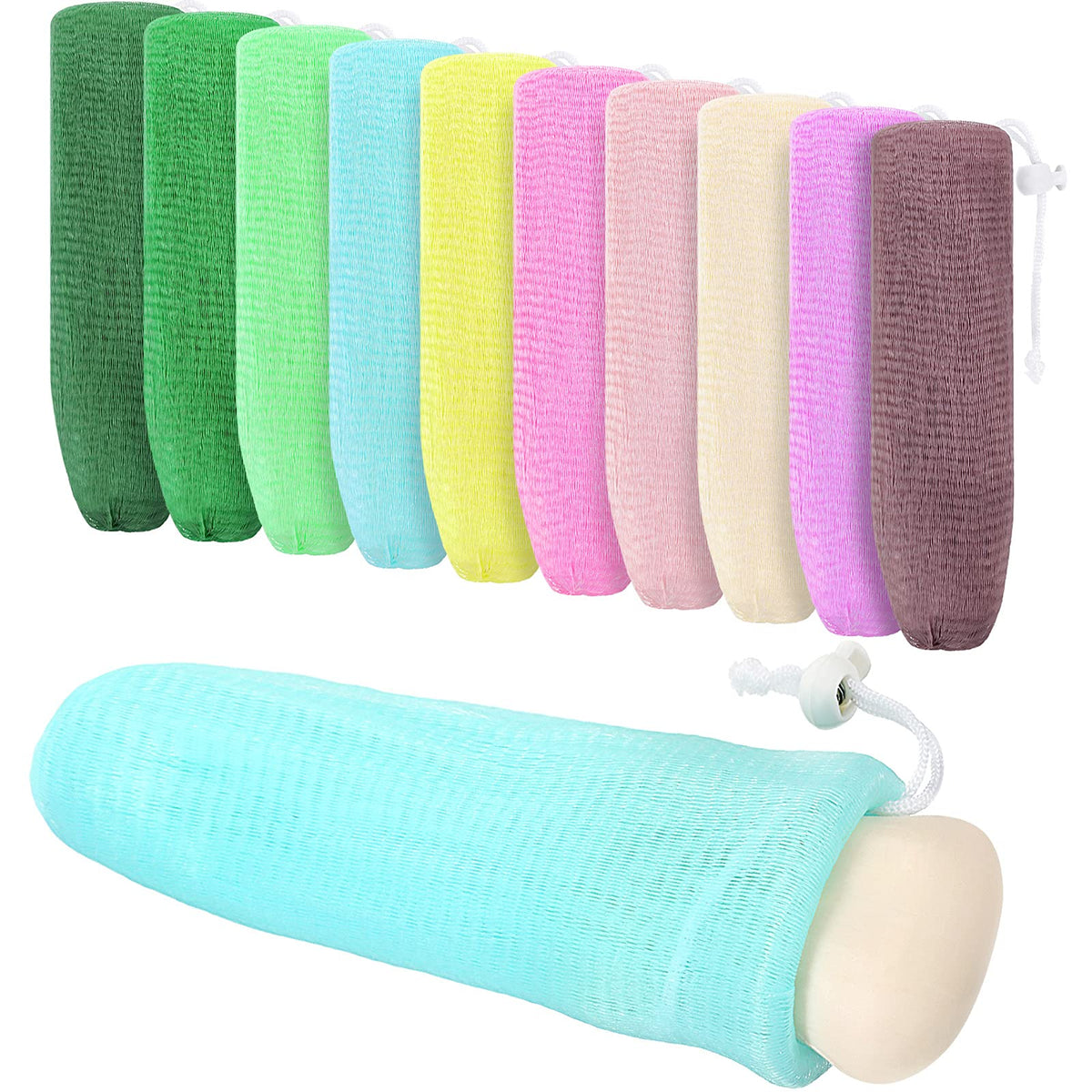 Boao mesh soap bag for rich lather and gentle exfoliation in your shower routine.