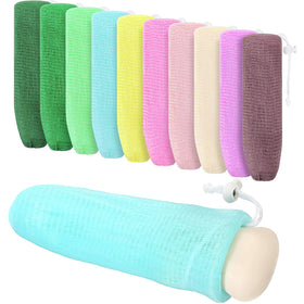 Boao mesh soap bag for rich lather and gentle exfoliation in your shower routine.