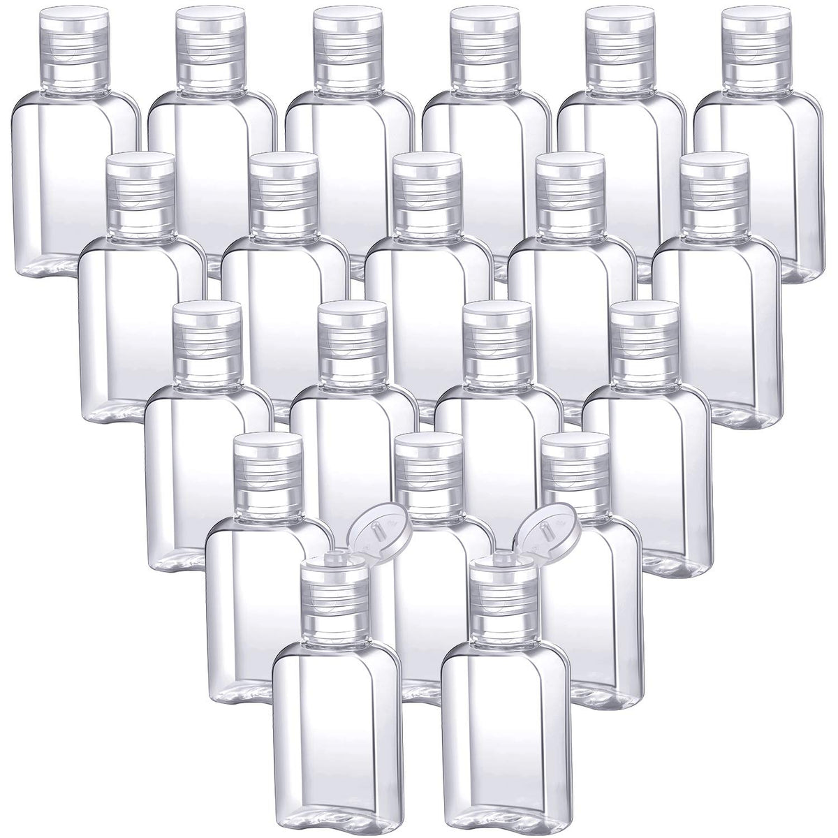 Boao 30ml travel bottles set with clear bodies for quick content checks