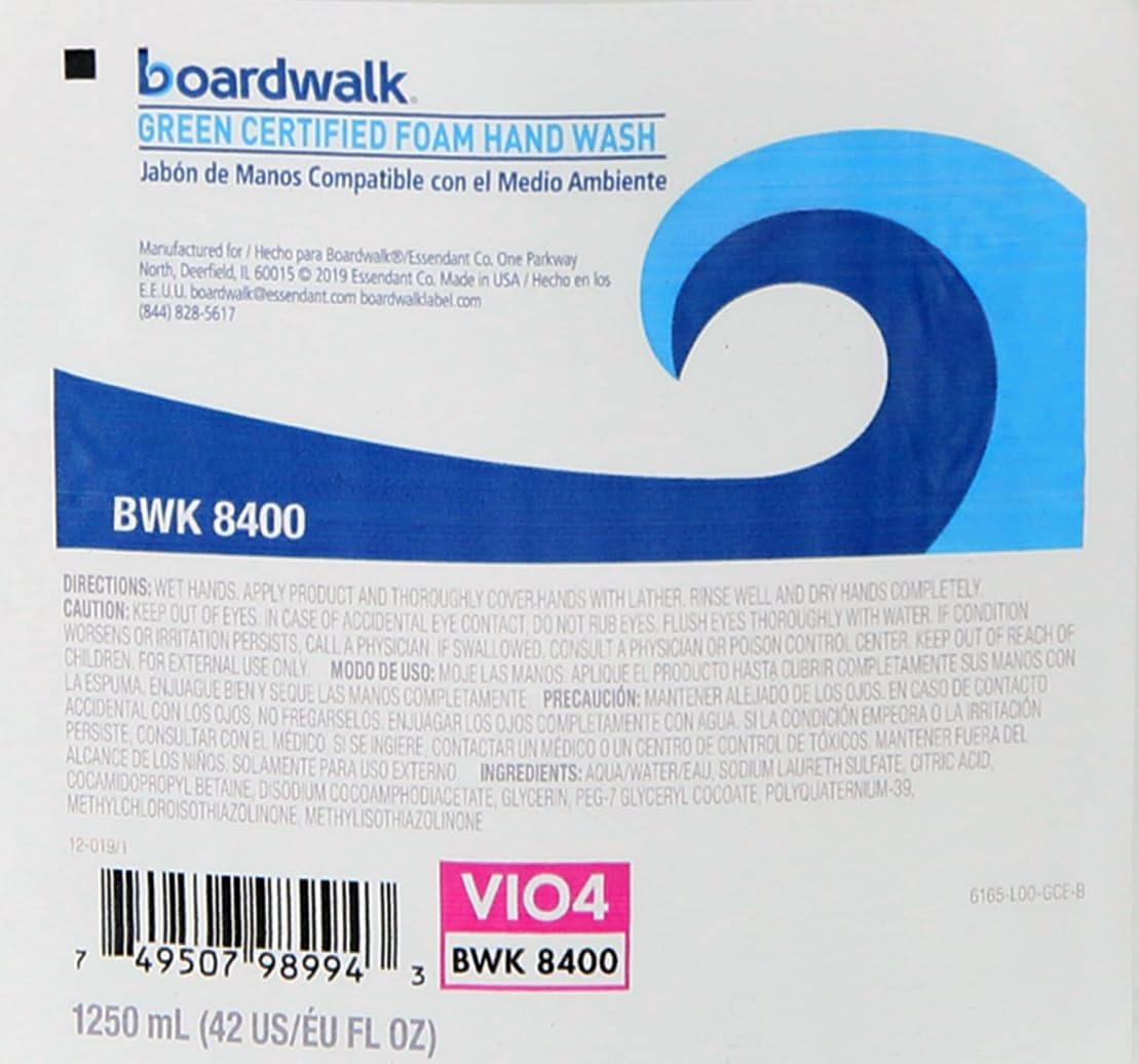 Boardwalk BWK8400 fragrance-free foam promotes allergy-friendly restocking for busy settings.