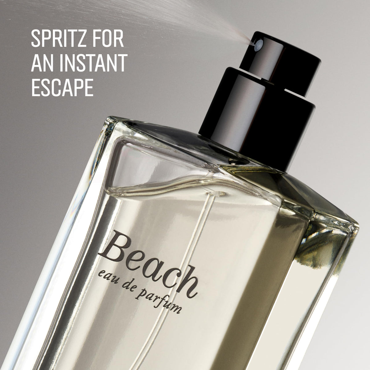 Bobbi Brown Beach scene evokes carefree coastal mood and versatile fragrance use.