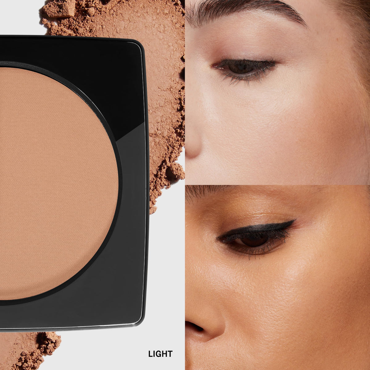 Bobbi Brown Bronzing Powder texture swirl demonstrates smooth blending for flawless finish.