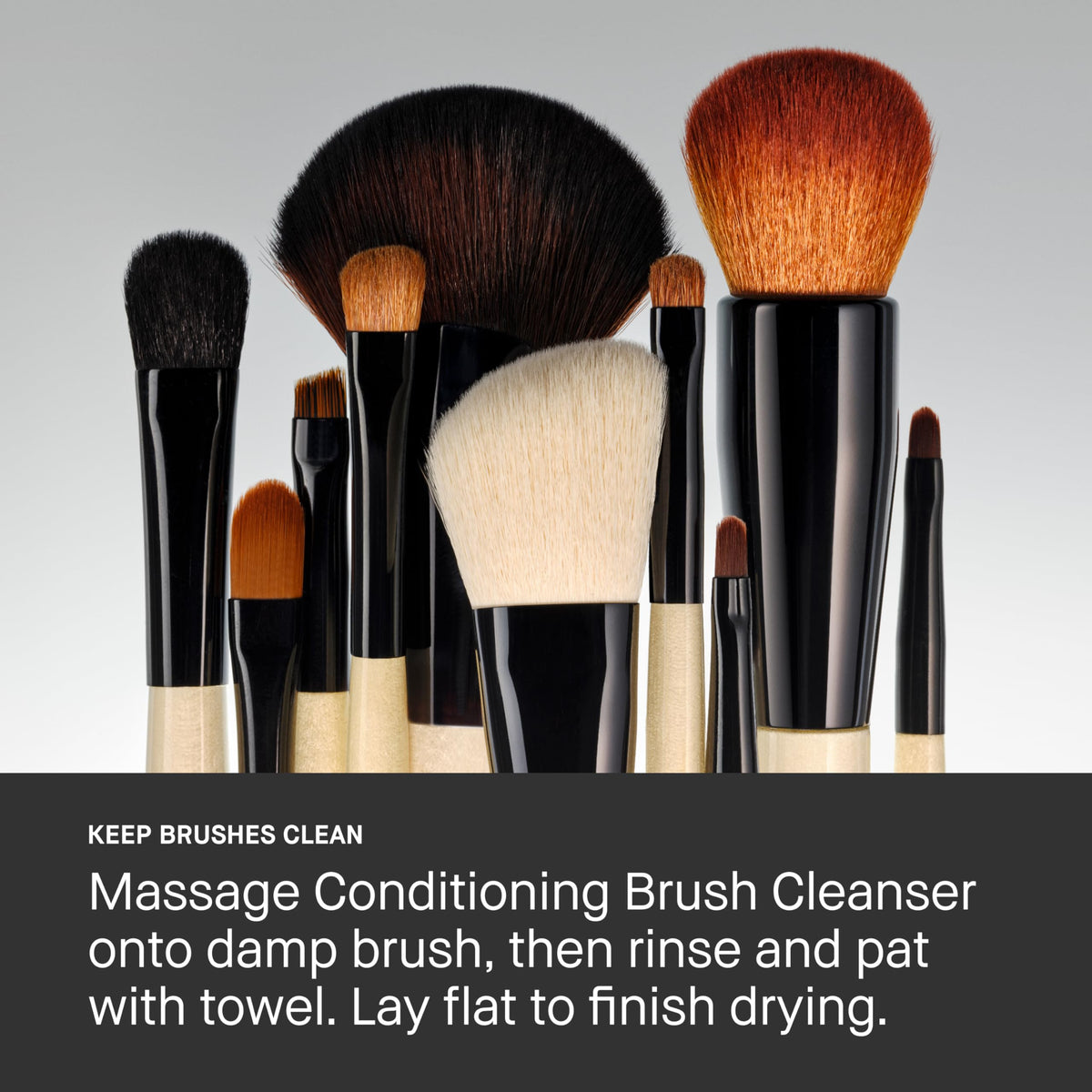 Bobbi Brown Conditioning Brush Cleanser air drying a brush after cleaning.