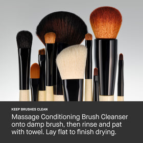 Bobbi Brown Conditioning Brush Cleanser air drying a brush after cleaning.