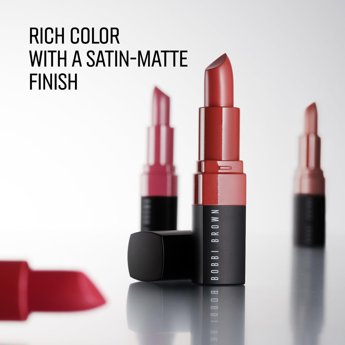 Bobbi Brown Crushed Lip Color layered color swatch for buildable intensity