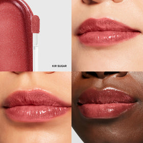 Bobbi Brown Crushed Oil-Infused Gloss applicator dip highlights smooth, non-sticky texture.