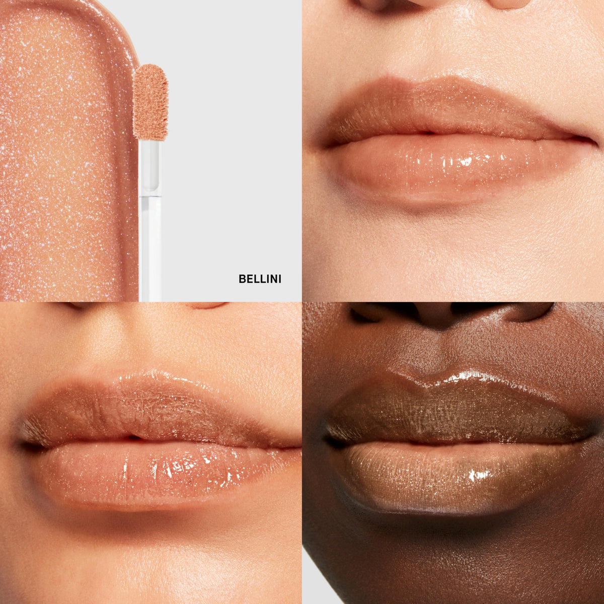 Bellini wand application reveals sheer, flattering color on lips
